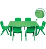 Rectangular Plastic Activity Table-Green (chairs not included)